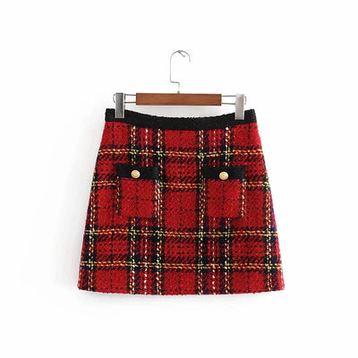 FINAL SALE - Ayla Plaid Skirt