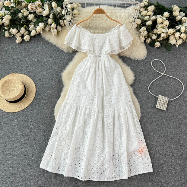 Magie Off-Shoulder Eyelet Dress