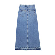 Alexis Front Split Denim Skirt