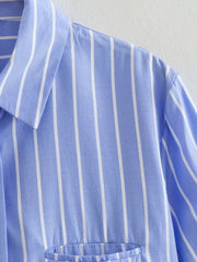 Kiera Cropped Striped Shirt