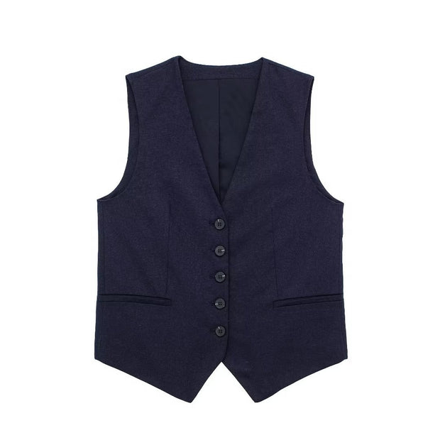 Danielle Linen Vest