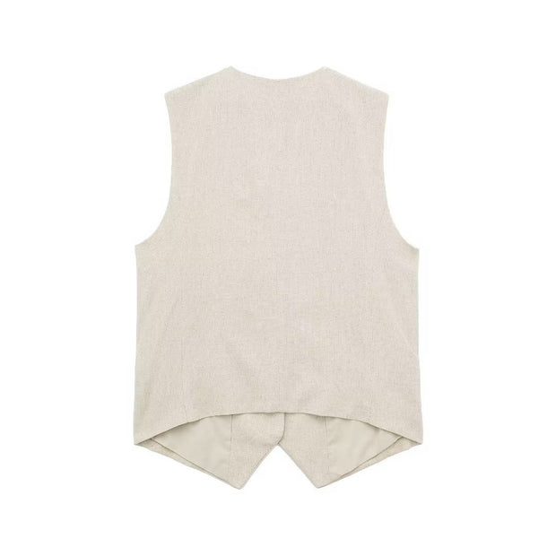 Danielle Linen Vest