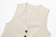 Danielle Linen Vest