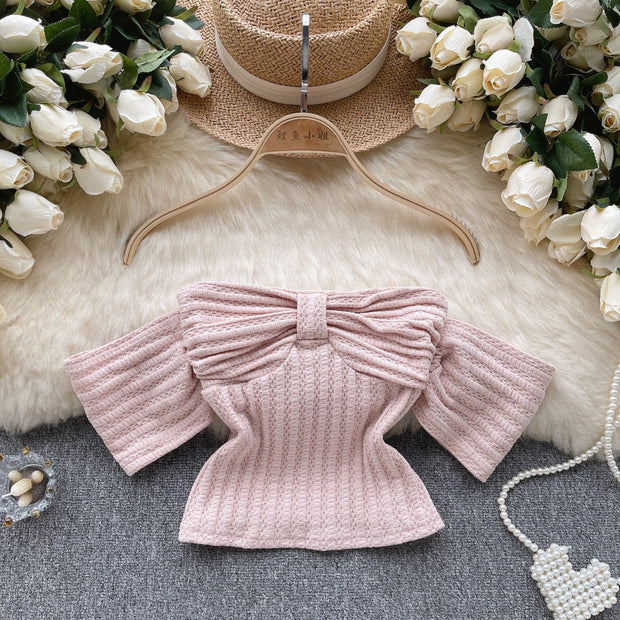 Charm Off-Shoulder Knit Top