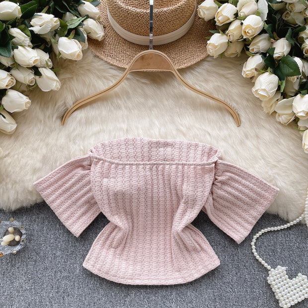 Charm Off-Shoulder Knit Top