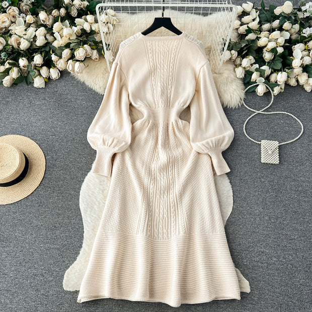 Denver Puff Sleeve Knit Dress