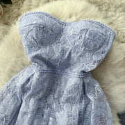 Eliza Strapless Lace Dress