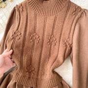 Estella Puff Sleeve Knit Dress