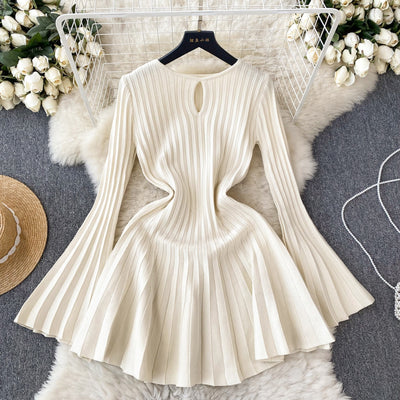 Agnes Pleated Knit Dress