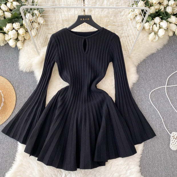 Agnes Pleated Knit Dress