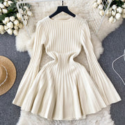 Agnes Pleated Knit Dress