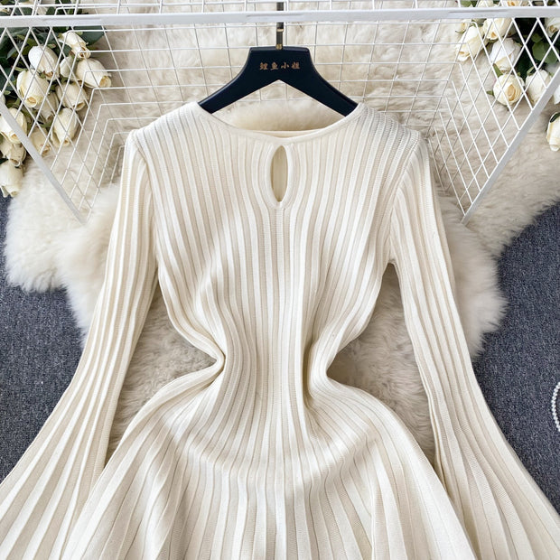 Agnes Pleated Knit Dress