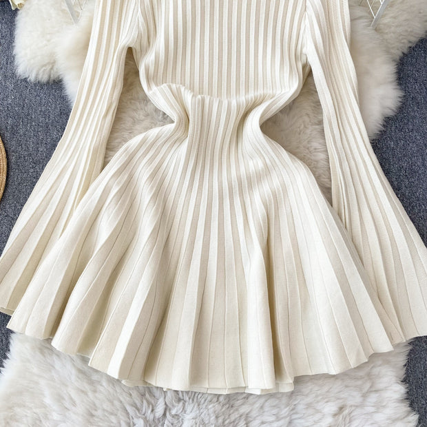 Agnes Pleated Knit Dress