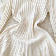 Agnes Pleated Knit Dress