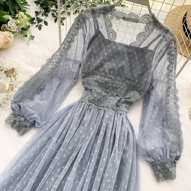 Adalynn Lace Mesh Dress