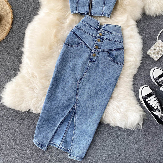 Georgia Denim Two Piece Set