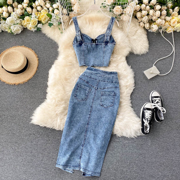 Georgia Denim Two Piece Set