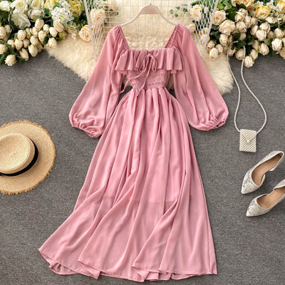 Dream Shirred Puff Sleeve Dress