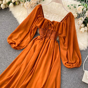 Dream Shirred Puff Sleeve Dress