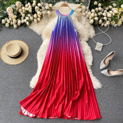 Zara Pleated Halter Dress
