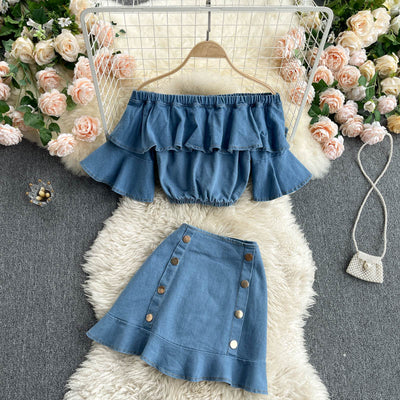 Ramona Denim Two Piece Set