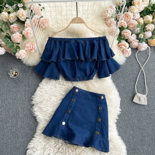 Ramona Denim Two Piece Set