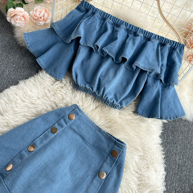 Ramona Denim Two Piece Set