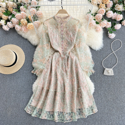 Rosemary Embroidered Lace Dress