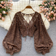 Henley Lace Top