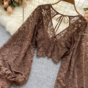 Henley Lace Top