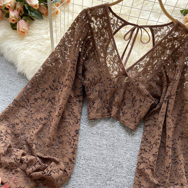 Henley Lace Top