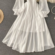 Kimber Puff Sleeve Chiffon Dress