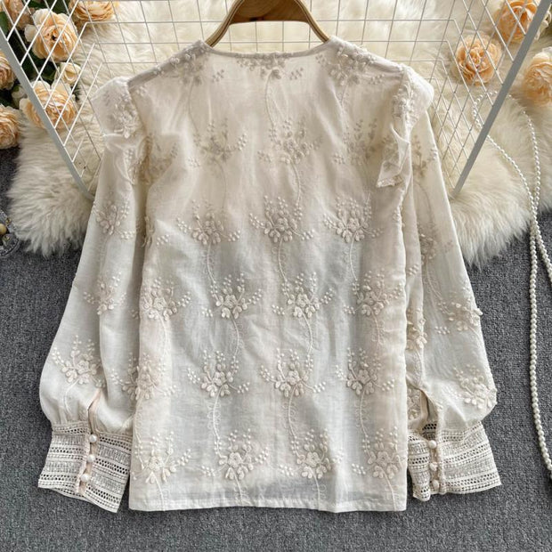Madilynn Embroidered Lace Top