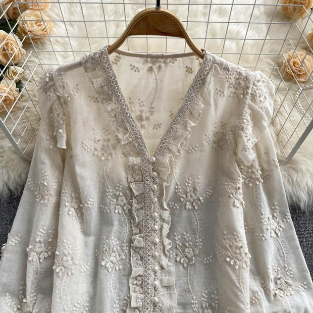 Madilynn Embroidered Lace Top