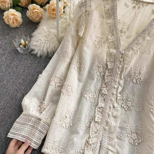Madilynn Embroidered Lace Top