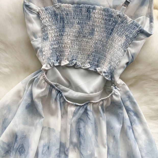 Aubree Shirred Back Mini Dress
