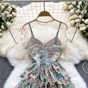 Rebecca Embroidered Mesh Dress