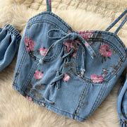 Anne Denim Two Piece Set