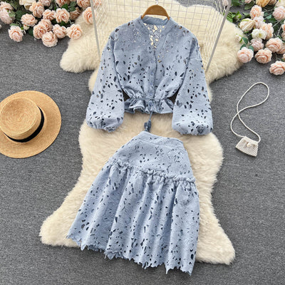 Grace Eyelet Two Piece Set