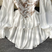 Arya Corset Puff Sleeve Dress