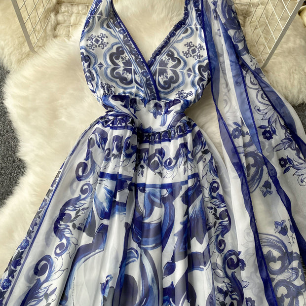 Milan Chiffon Open Back Dress