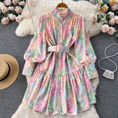 Maya Puff Sleeve Tiered Dress