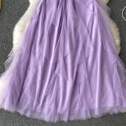 Violeta Shirred Mesh Dress